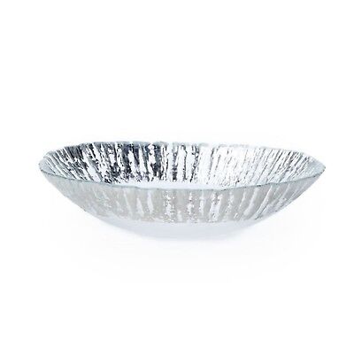 Rufolo Glass Platinum Shallow Bowl